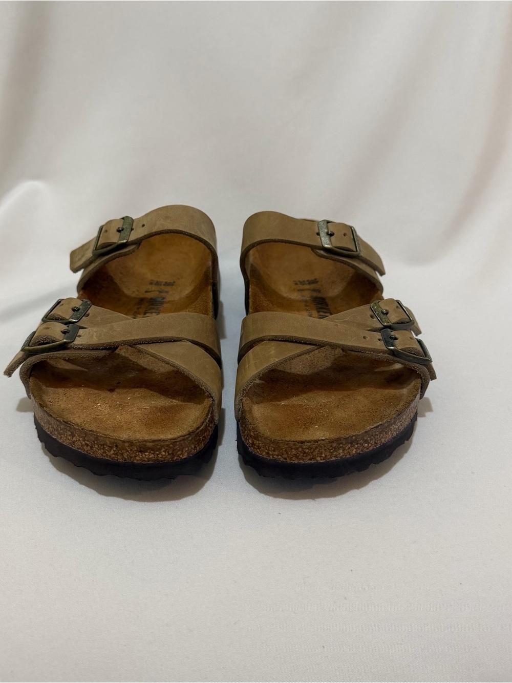 Birkenstock Women's Tan Crisscross Buckle Sandals - Picture 2 of 8